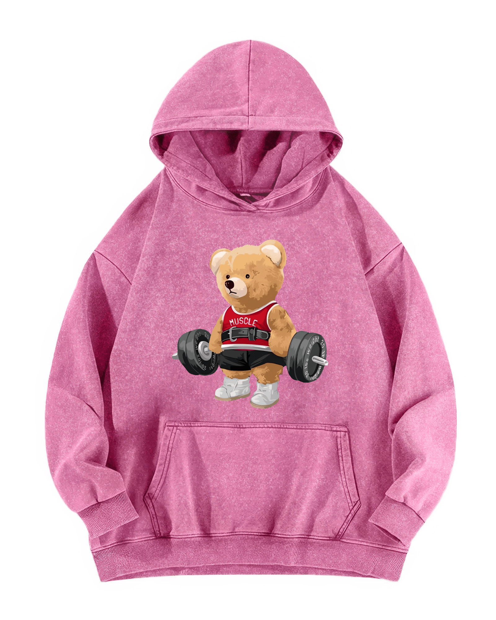 Cute Bear Washed Hoodie