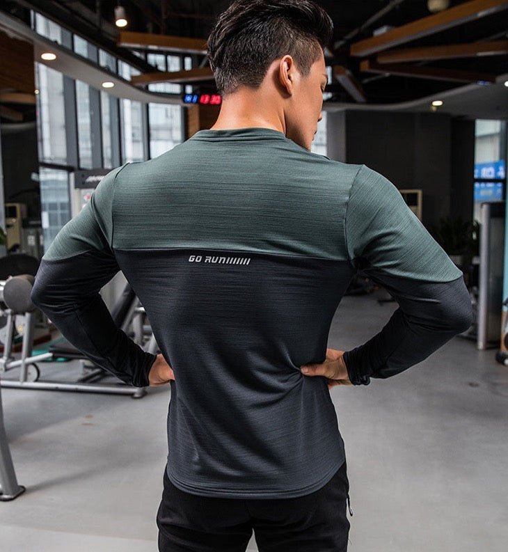 Kraftfit Kompression O-Ausschnitt Pullover