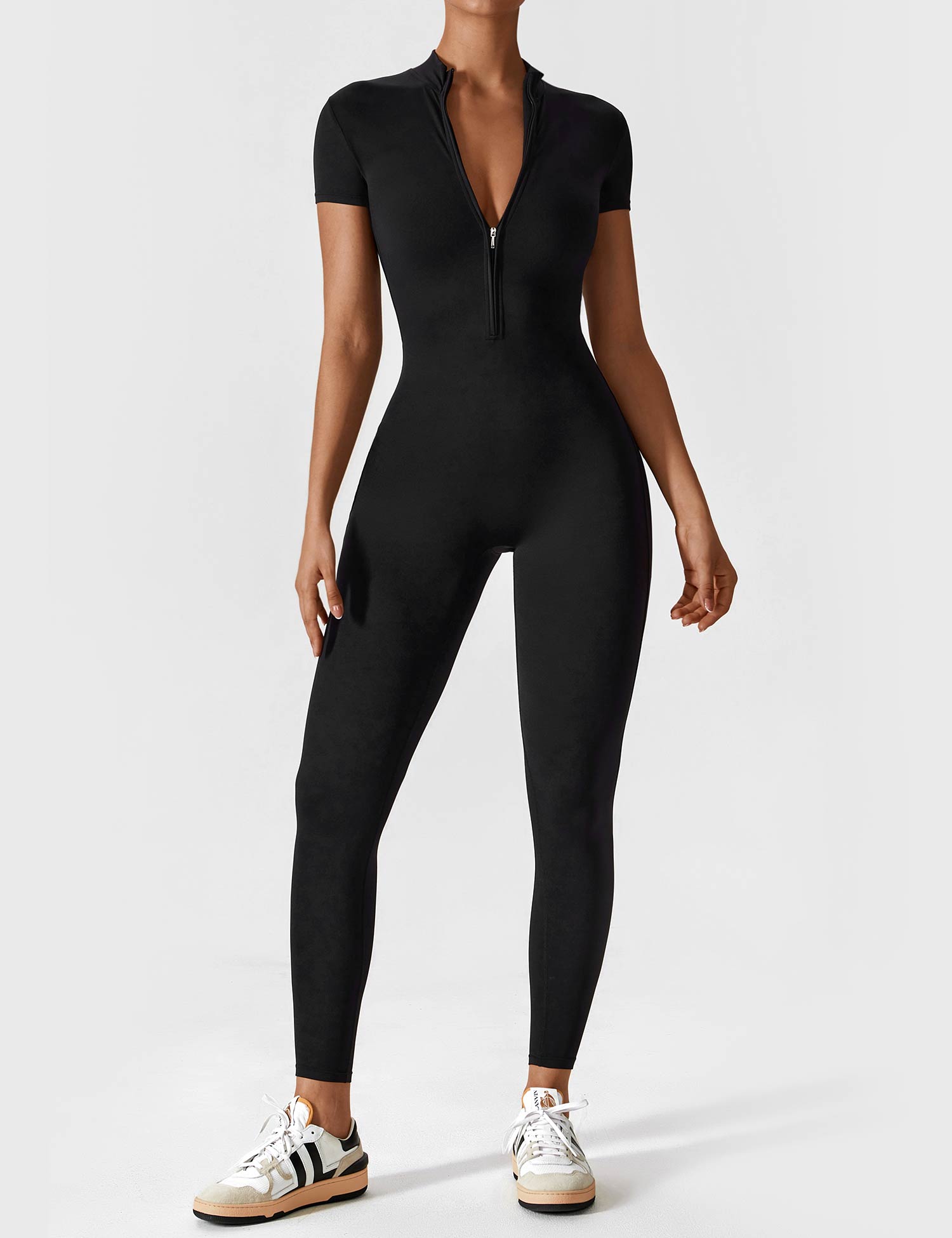 Kraftfit Jumpsuit kurz mit Reißverschluss