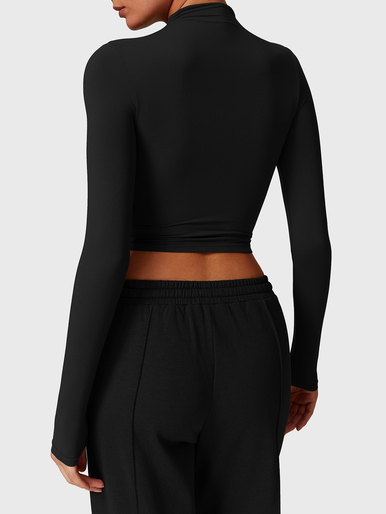 Kraftfit Turtle Neck Long Sleeve Crop Top