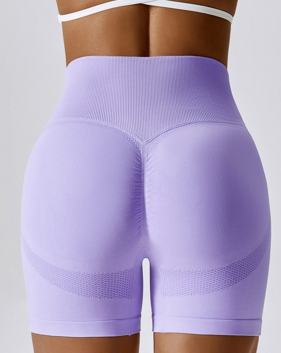 Kraftfit V-Naht Leggings Shorts - Lila