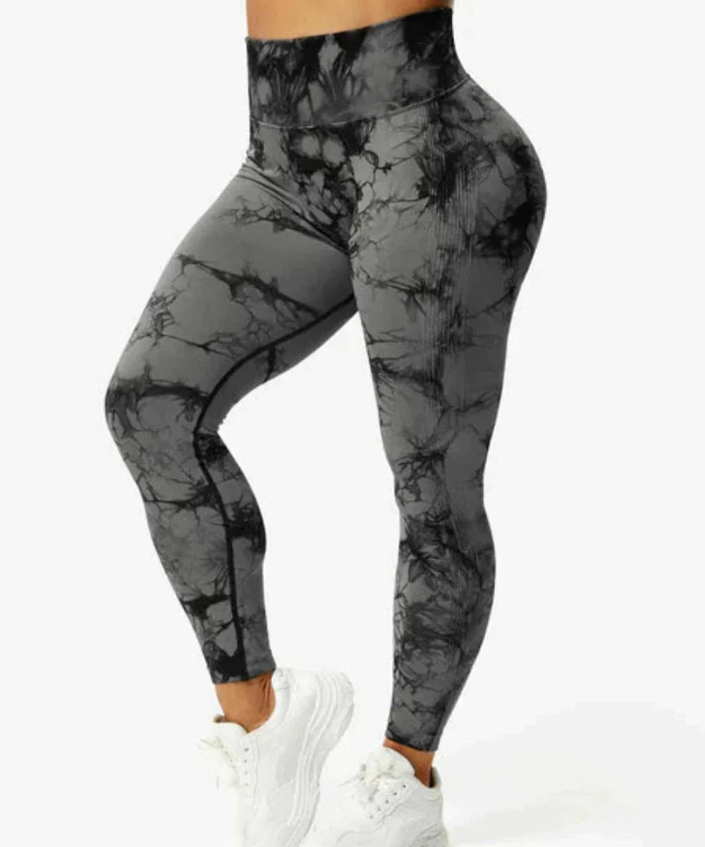 Kraftfit - Bunte Leggings - Grau