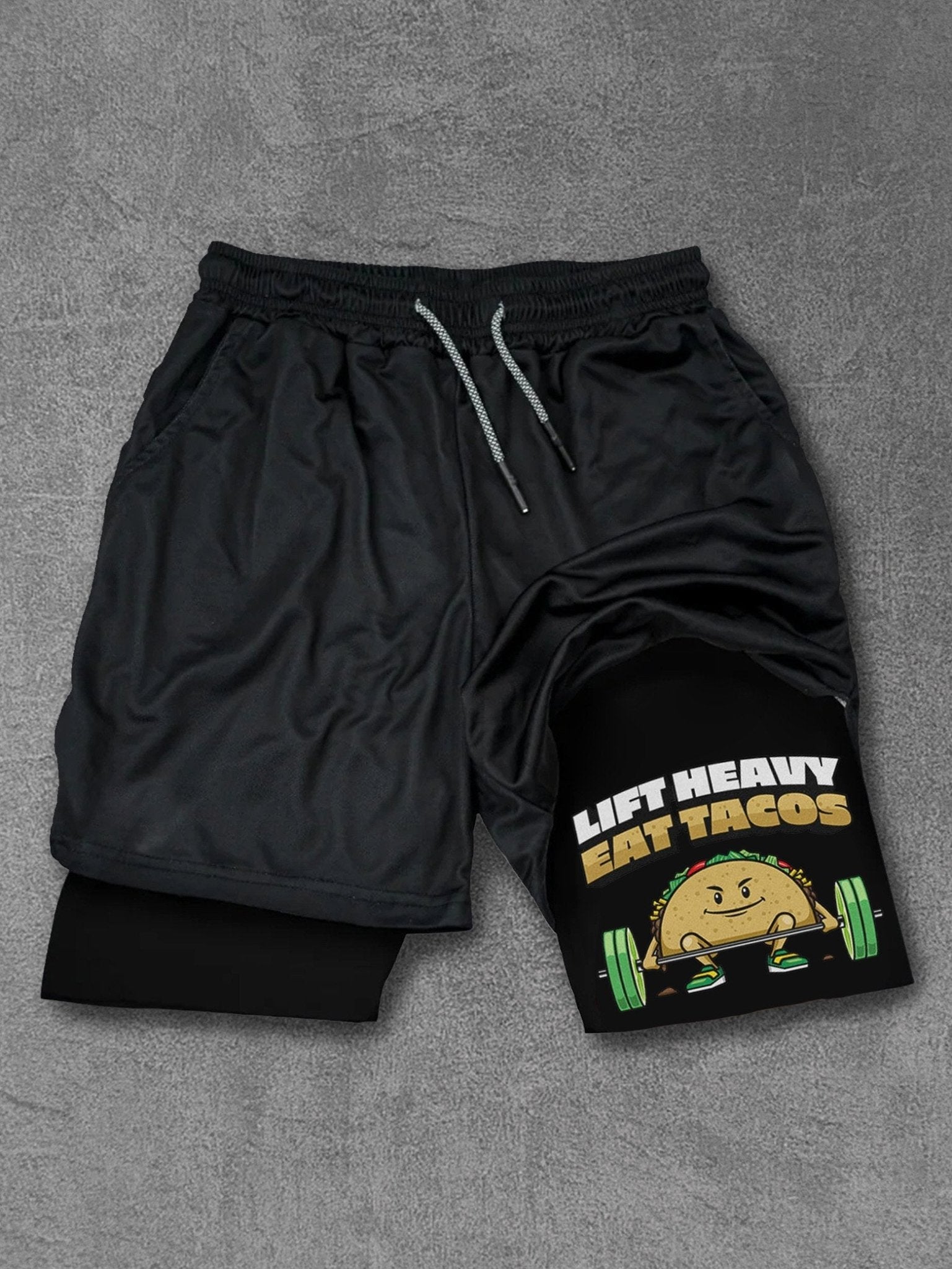 Lift Heavy Eat Tacos Performance Training Shorts