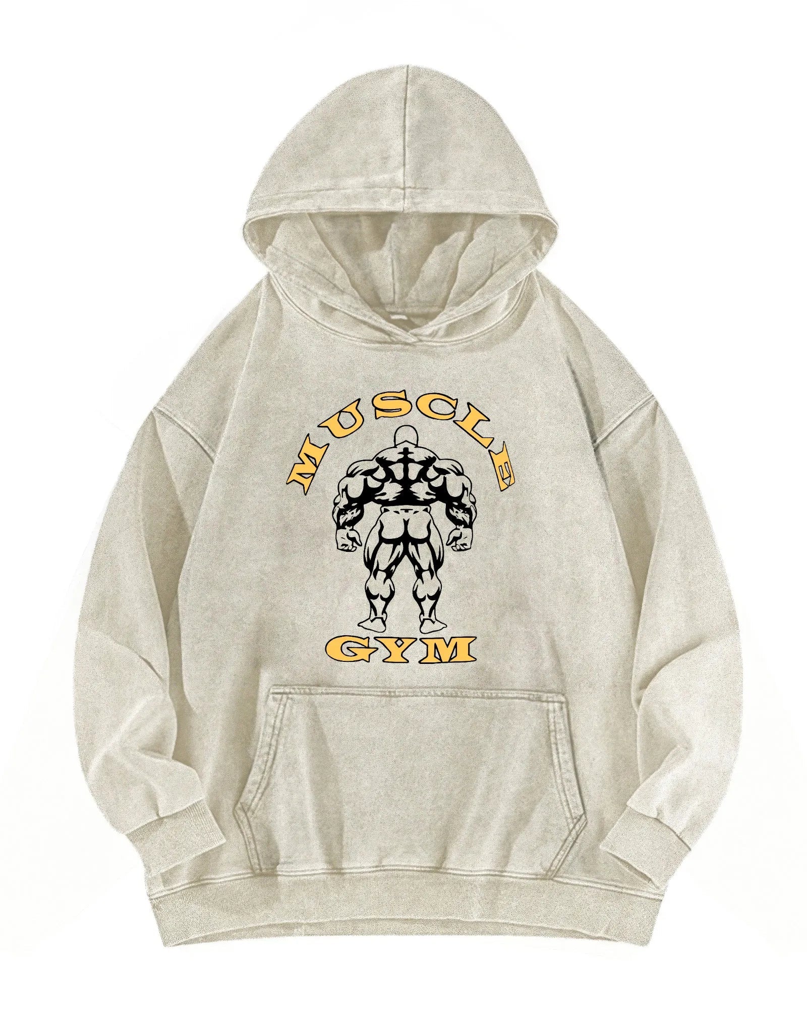 Muscle Gym Washed Hoodie