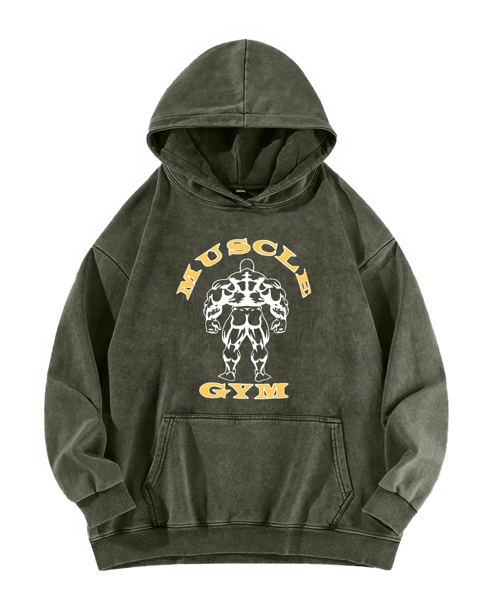 Muscle Gym Washed Hoodie