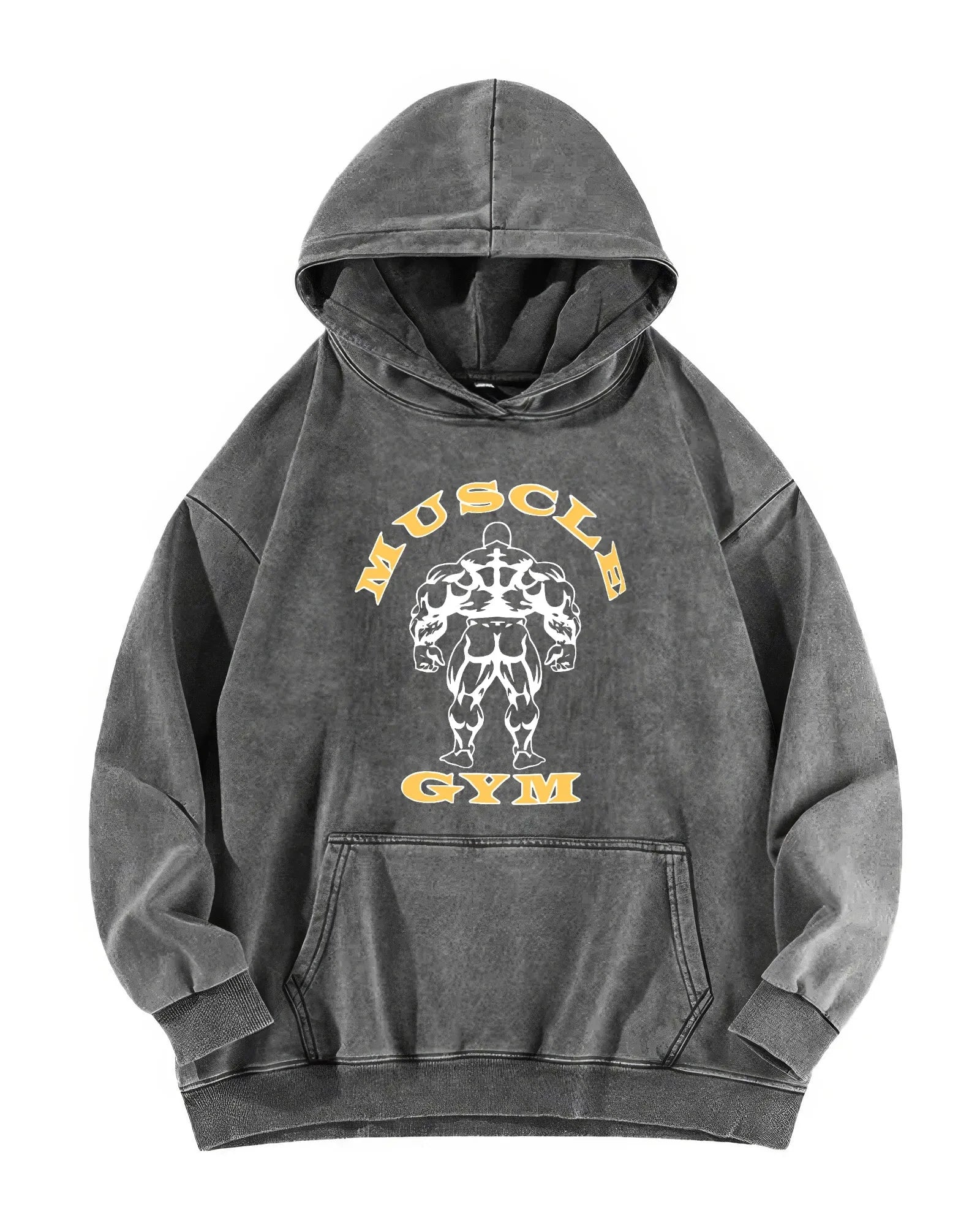 Muscle Gym Washed Hoodie