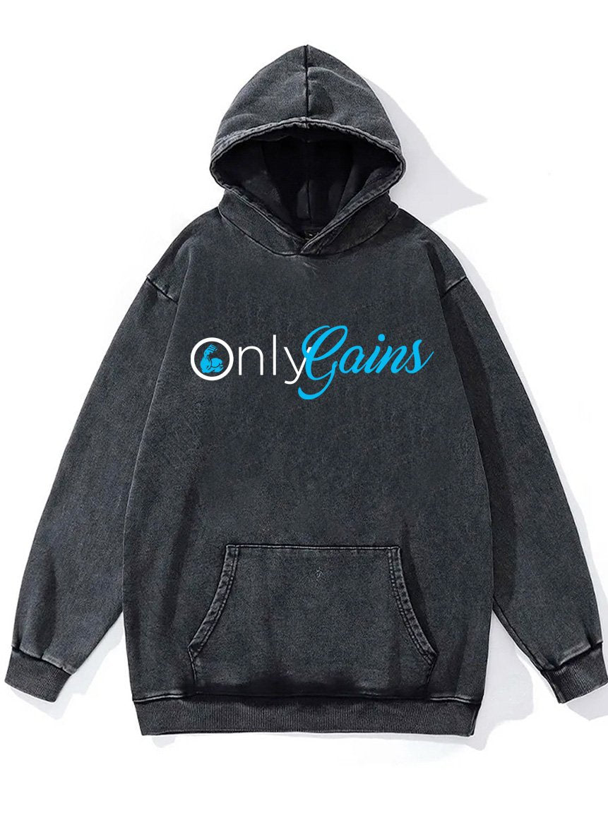 Only Gains Washed Gym Hoodie