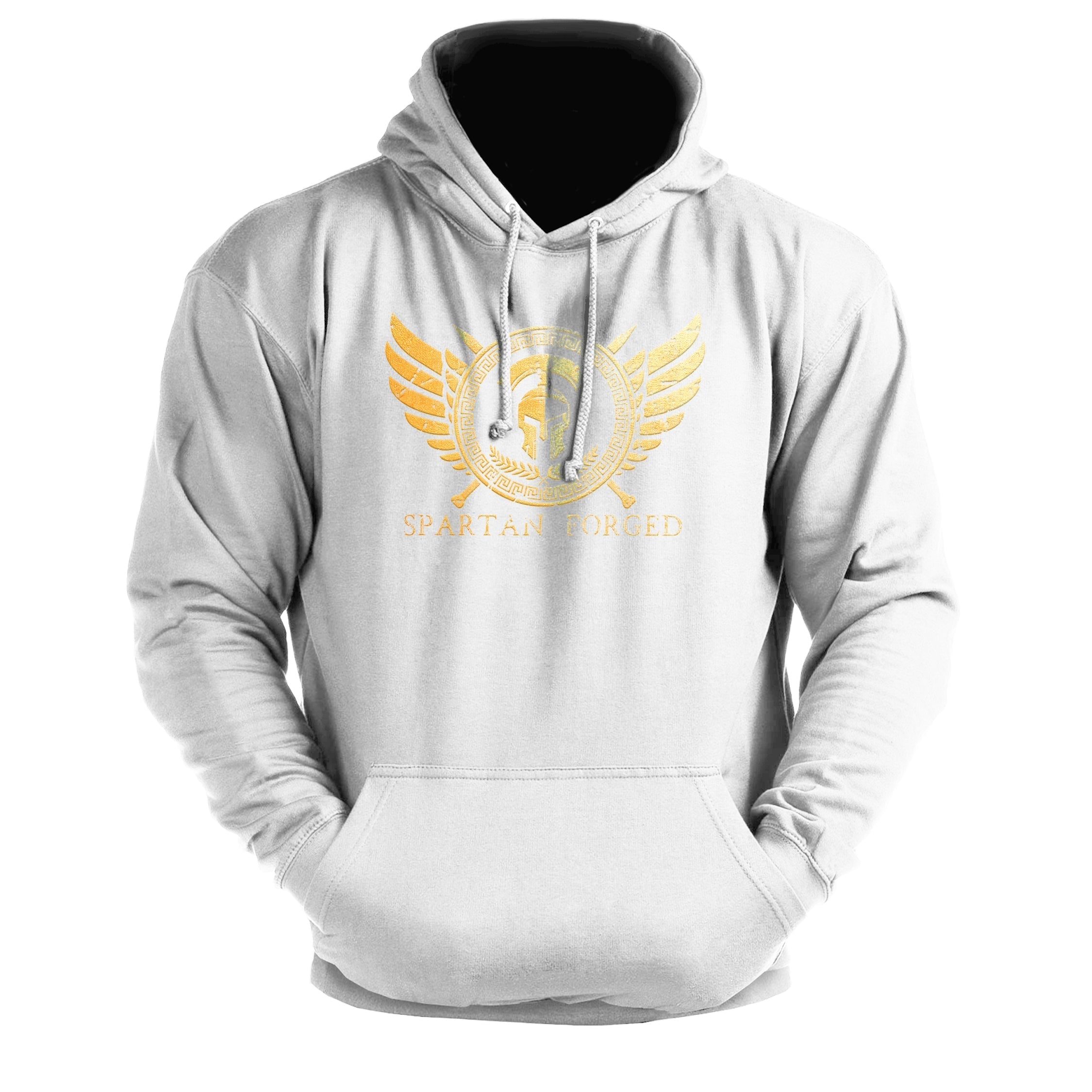 Spartan Forged Chest Emblem Gold - Gym Hoodie