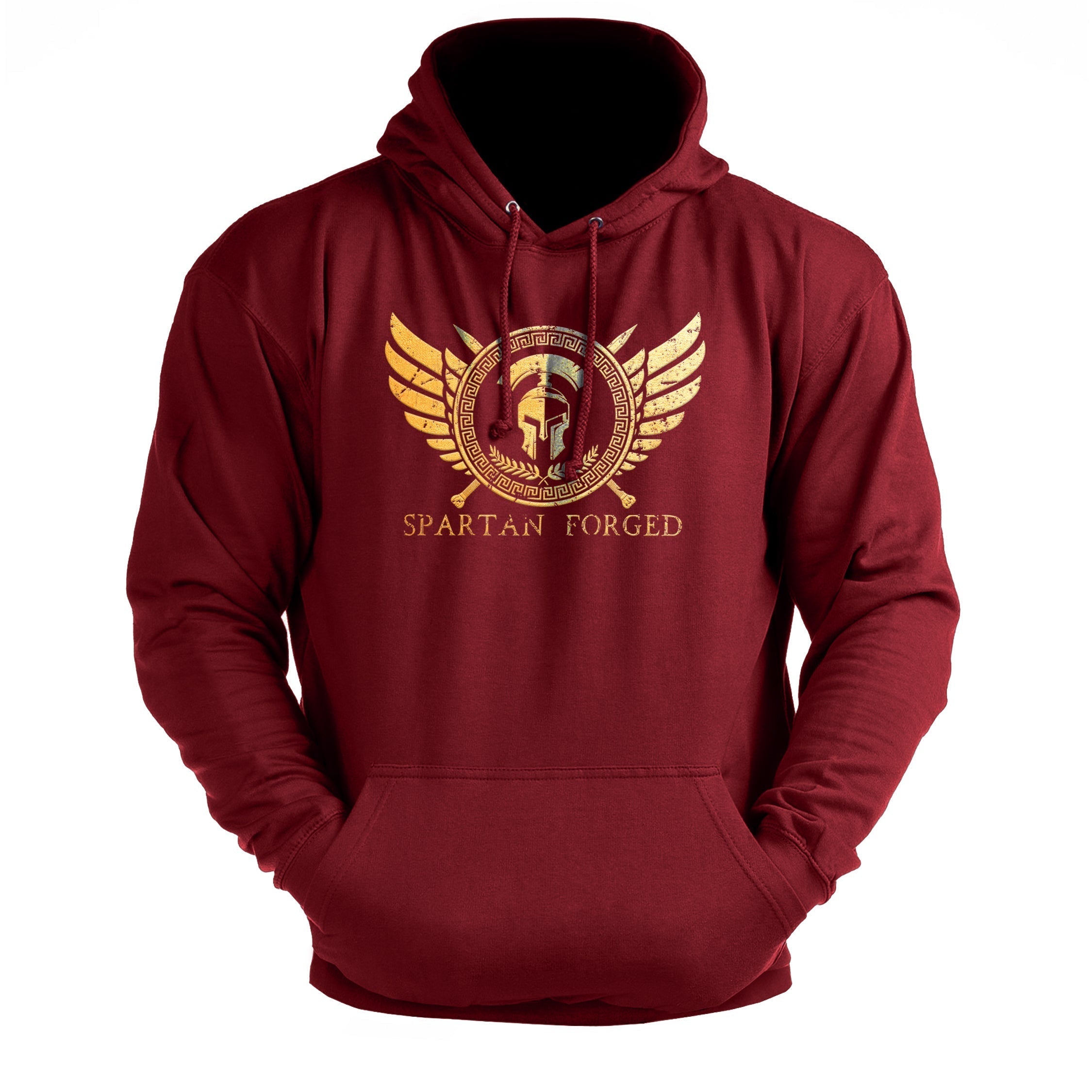 Spartan Forged Chest Emblem Gold - Gym Hoodie