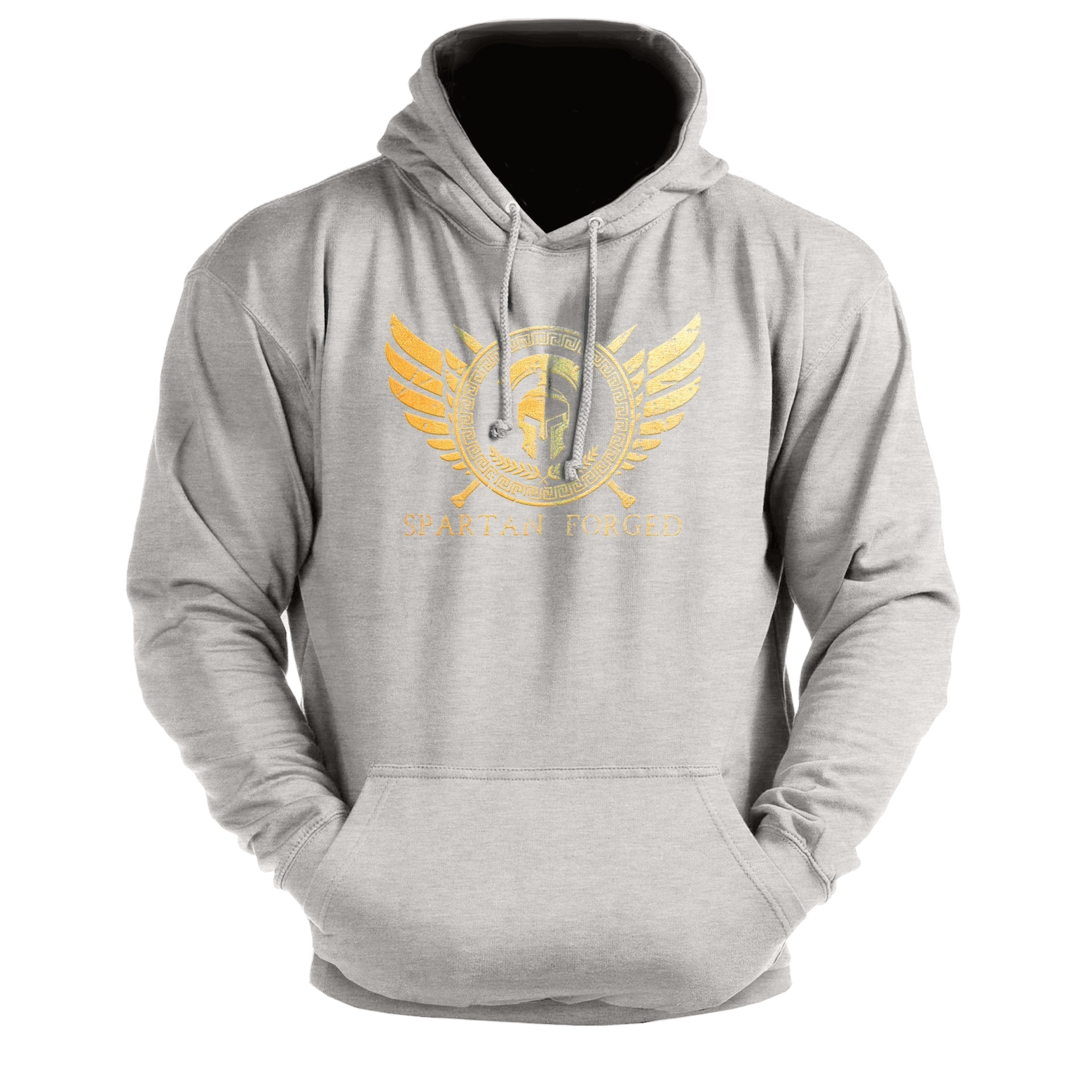 Spartan Forged Chest Emblem Gold - Gym Hoodie