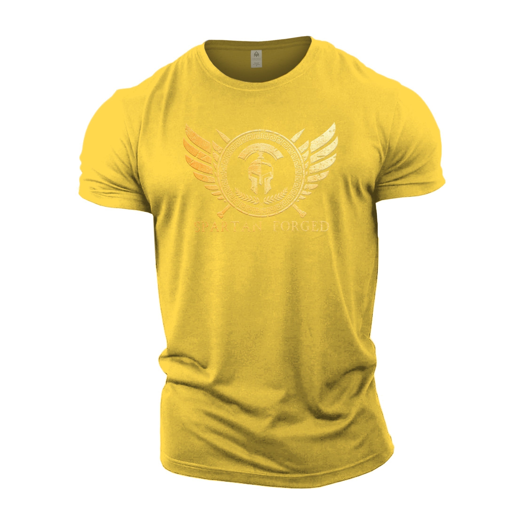 Spartan Forged Chest Emblem Gold - Gym T-Shirt