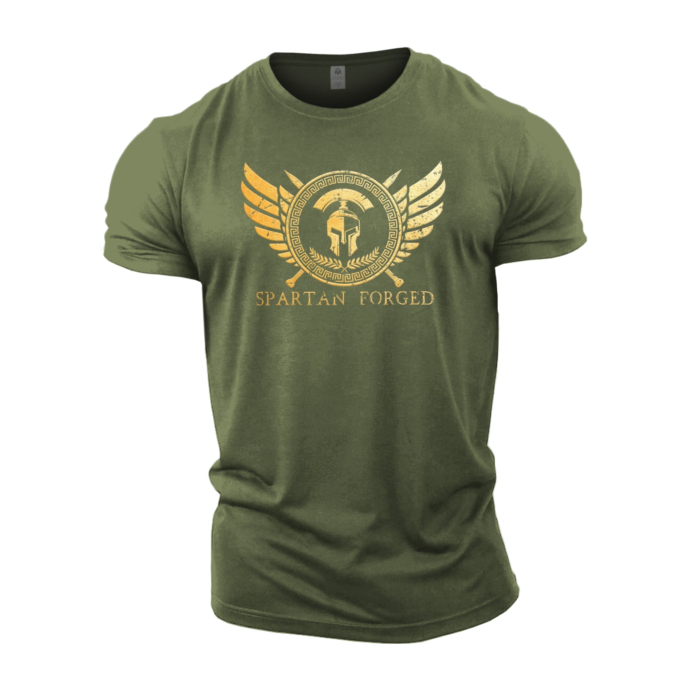 Spartan Forged Chest Emblem Gold - Gym T-Shirt