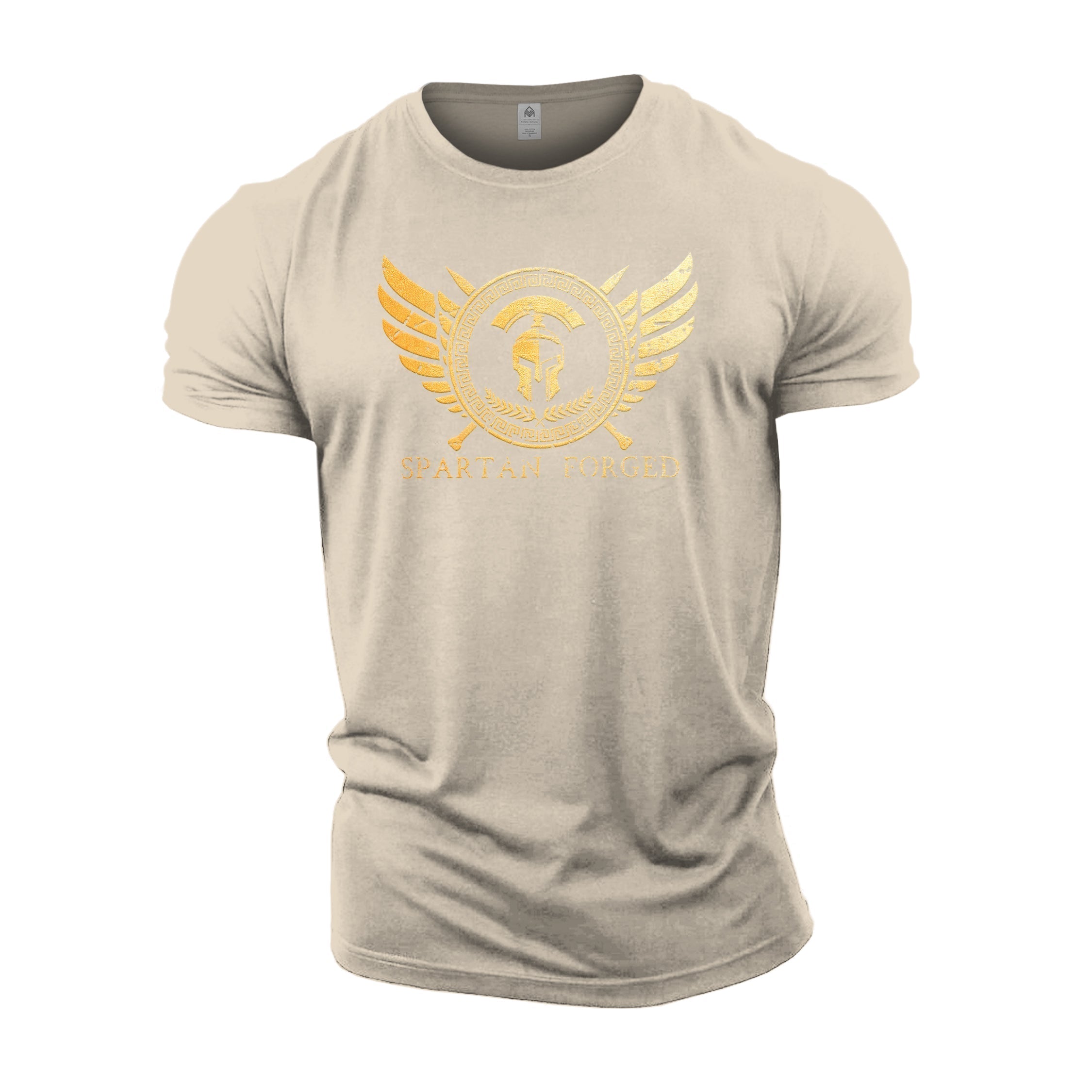 Spartan Forged Chest Emblem Gold - Gym T-Shirt