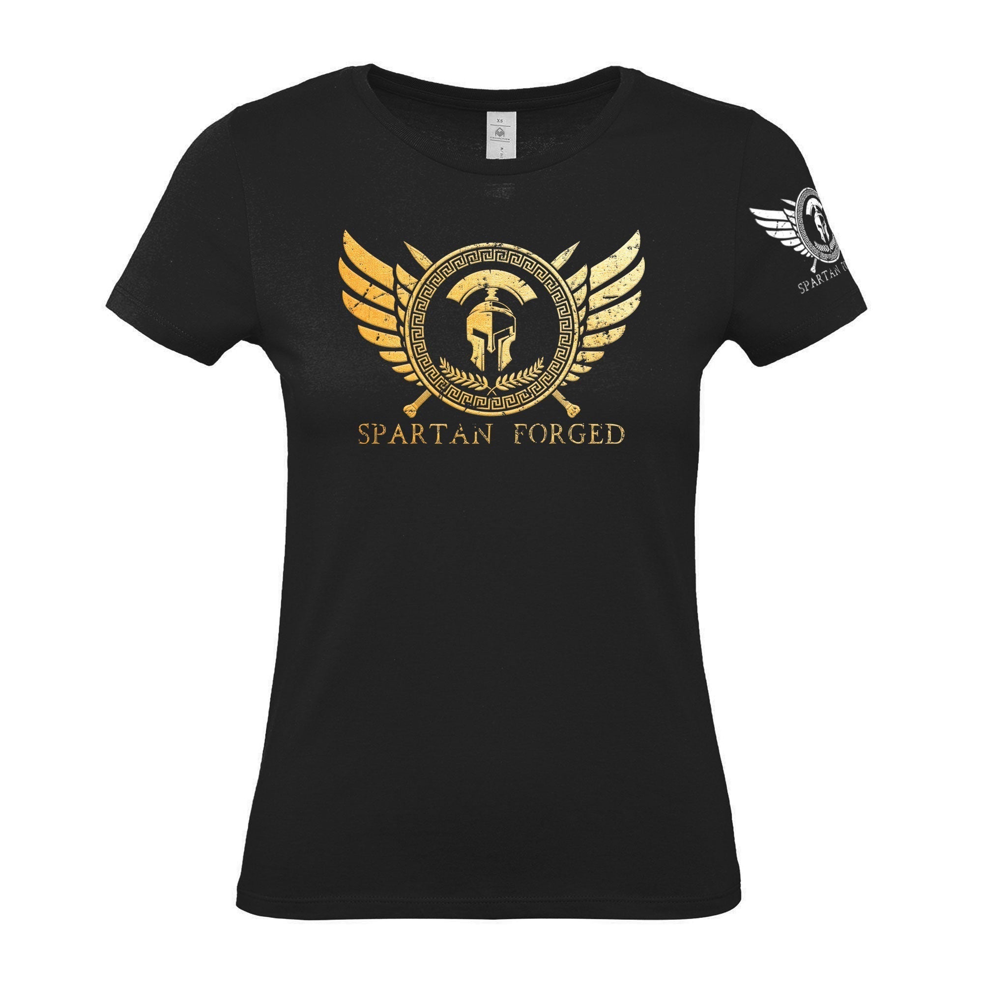 Spartan Forged Chest Gold - Women's Gym T-Shirt