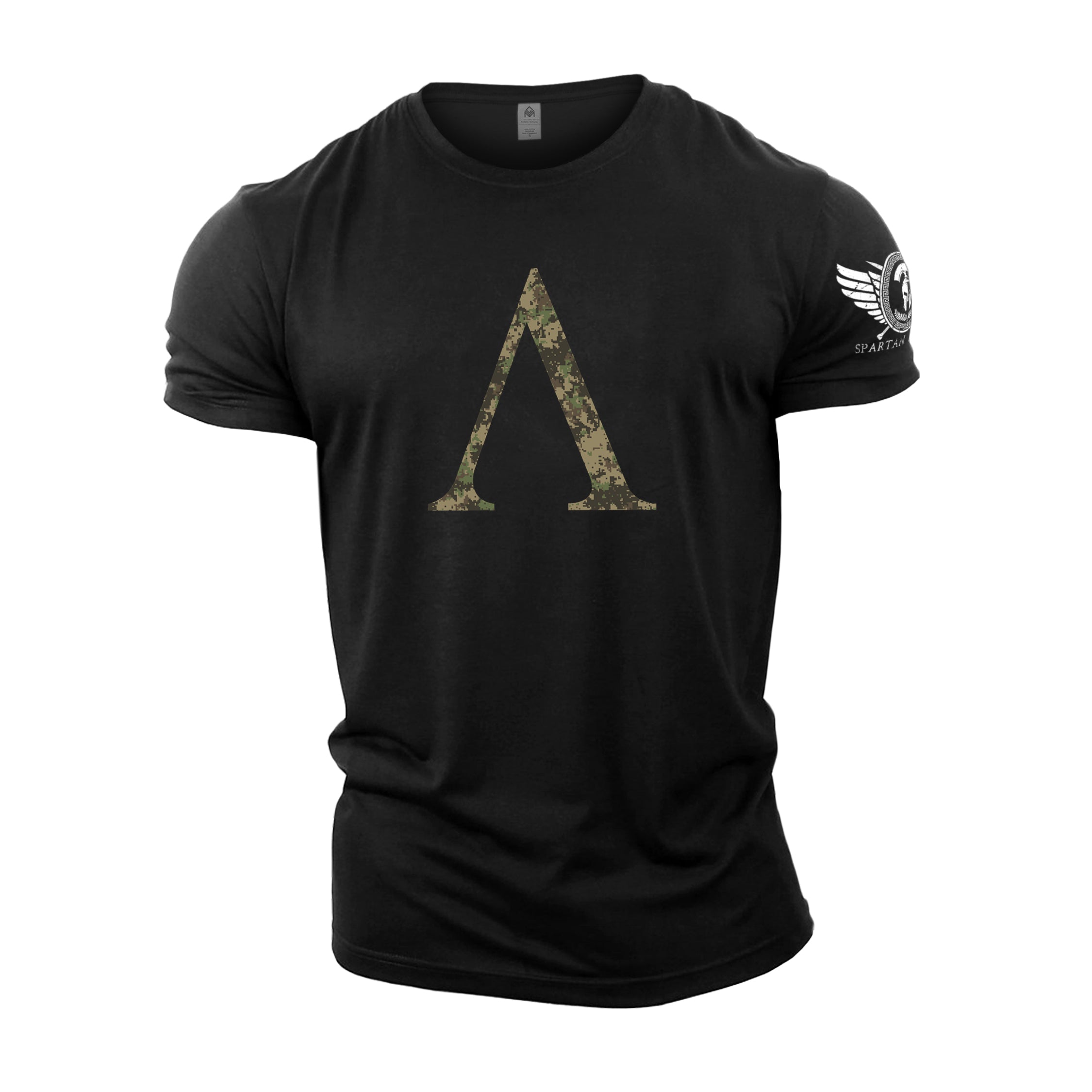 Spartan Symbol Woodland Camo - Gym T-Shirt