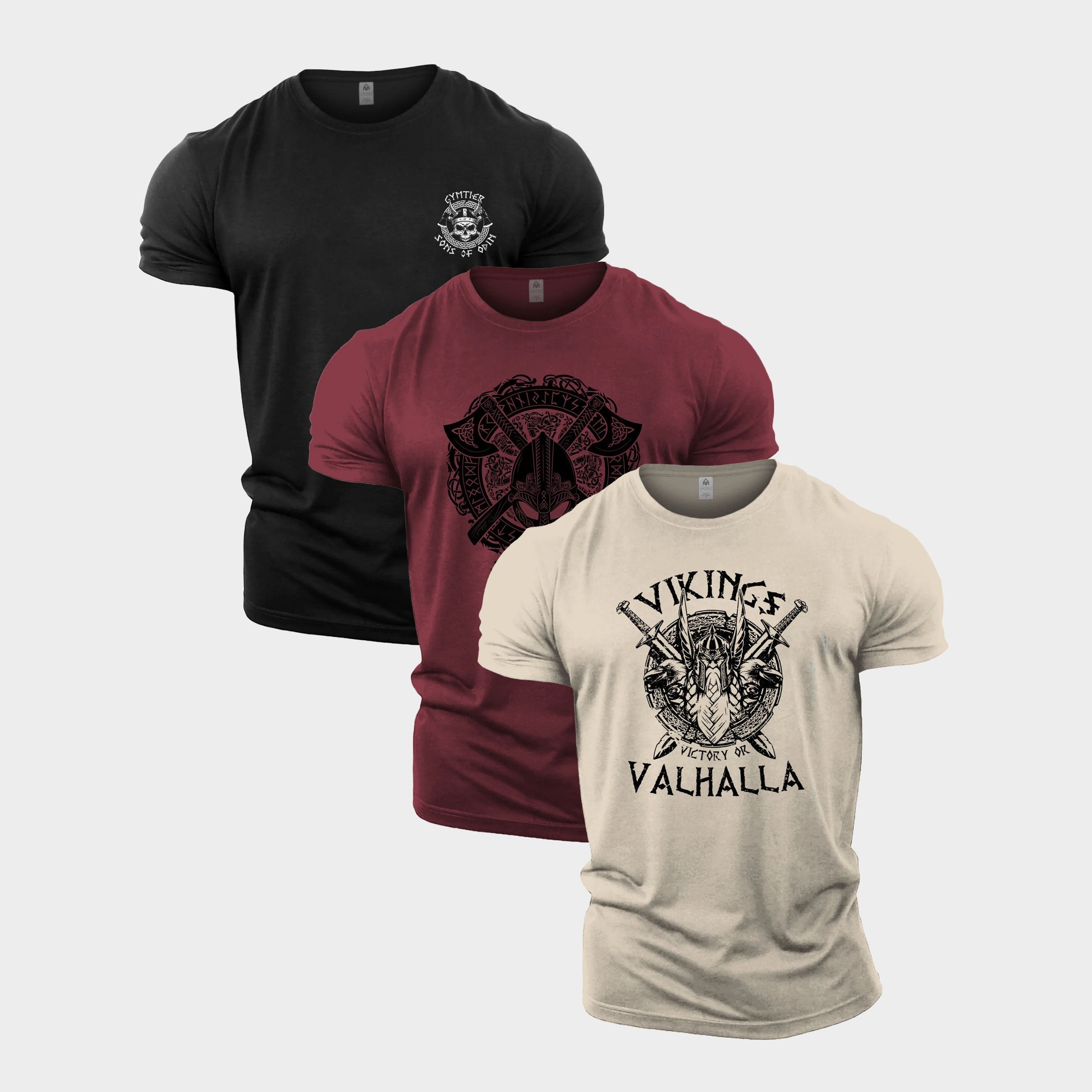 Victory Sons Of Odin Gym T-Shirt 3 Pack